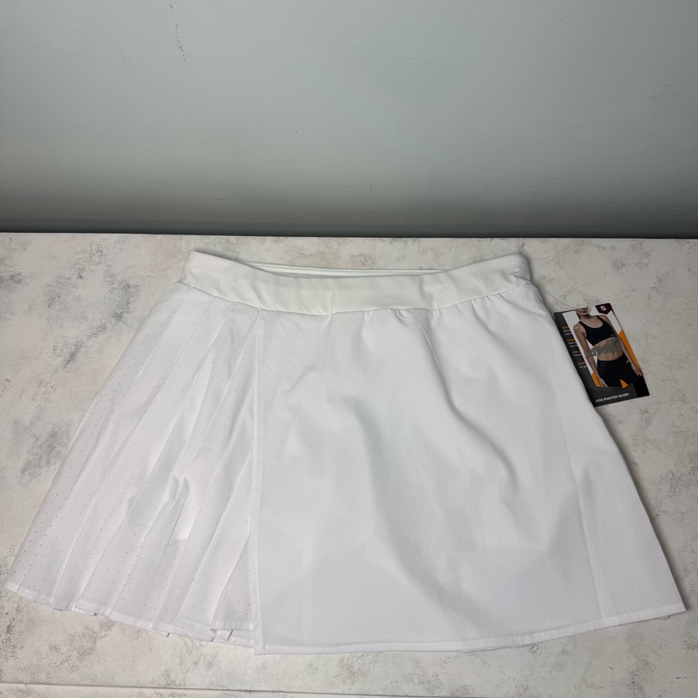 NWT Women's Avia Pleated Skort Skirt Size S White - Picture 2 of 9